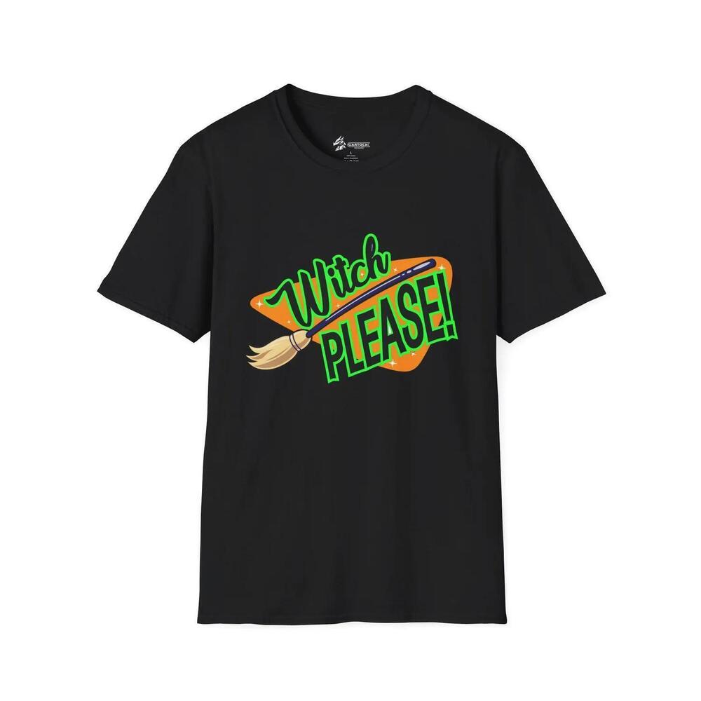 Witch Please T-Shirt Halloween Witch Broom Graphic Tee